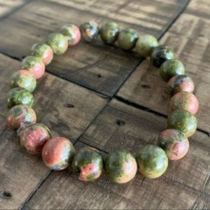 8mm Unakite Chakra Stretch Bracelet